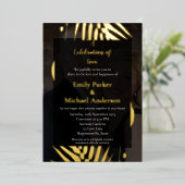 Personalisierte Herbstfoliage Hochzeitkarte Folieneinladung (Stehend vorne)