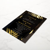 Personalisierte Herbstfoliage Hochzeitkarte Folieneinladung (Gedreht)