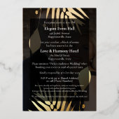 Personalisierte Herbstfoliage Hochzeitkarte Folieneinladung (Rückseite)