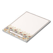 Personalisierte Herbstgrenze der Wildblume Notizblock (Rotiert)