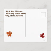 Personalisierte Herbstgrubenkarten, Vintager LKW Feiertagspostkarte (Rückseite)