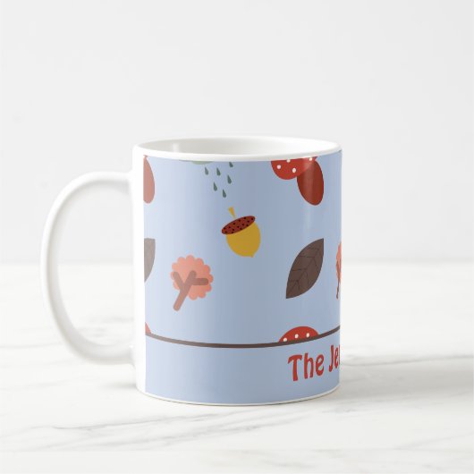 Personalisierte Herbstkaffee-Tasse Kaffeetasse (Links)