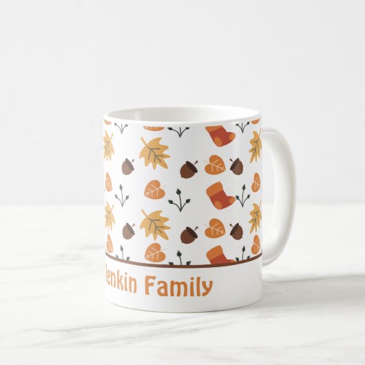 Personalisierte Herbstkaffee-Tasse Kaffeetasse (VorderseiteRechts)