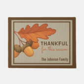 Personalisierte Herbstlaub Acorns Fußmatte (Vorderseite)