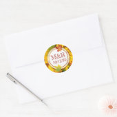 Personalisierte Herbstlaub Monogram Wedger Sticker (Umschlag)