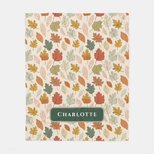 Personalisierte Herbstlaube - Gemütlicher Herbst I Fleecedecke (Vorderseite)