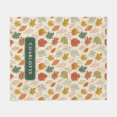 Personalisierte Herbstlaube - Gemütlicher Herbst I Fleecedecke (Vorderseite (Horizontal))