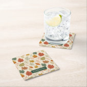 Personalisierte Herbstlaube - Gemütlicher Herbst I Rechteckiger Pappuntersetzer (Vor Ort)