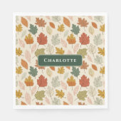 Personalisierte Herbstlaube - Gemütliches Party He Serviette (Vorderseite)