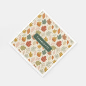 Personalisierte Herbstlaube - Gemütliches Party He Serviette (Ecke)