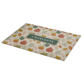 Personalisierte Herbstlaube - Individuelle Name He Schneidebrett (Ecke)