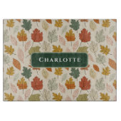 Personalisierte Herbstlaube - Individuelle Name He Schneidebrett (Vorderseite)