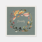 Personalisierte Herbstlaube Serviette (Vorderseite)