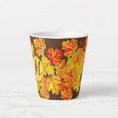 Personalisierte Herbstleaves Monogramm letzte Tass Milchtasse (Vorderseite)