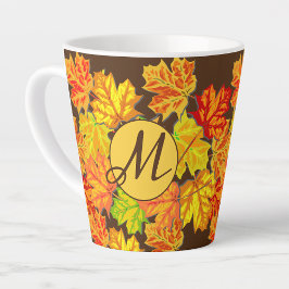 Personalisierte Herbstleaves Monogramm letzte Tass Milchtasse
