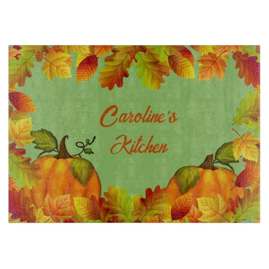 Personalisierte Herbstsaison Schneidebrett (Vorderseite)