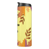 Personalisierte Herbstvibes Tumbler Thermosbecher (Nach rechts gedreht)