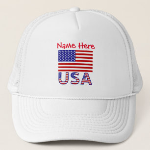 Personalisierte Heritage USA-Flagge Truckerkappe
