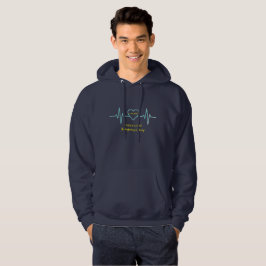 Personalisierte Herren-Jubiläums-Hoodie mit Herzsc Hoodie