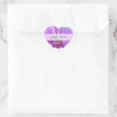 Personalisierte Herz-Aufkleber Hochzeit — Orchid (Tasche)