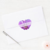 Personalisierte Herz-Aufkleber Hochzeit — Orchid (Umschlag)