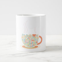 Personalisierte Herz gedruckte Tee-Kaffee-Tasse