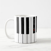 Personalisierte Herz-Initiale verbindet Kaffeetasse (Links)