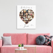 Personalisierte Herz-Shaped-Foto-Collage Leinwanddruck (Insitu (Wohnzimmer))