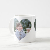 Personalisierte Herz-Shaped Foto Tasse (Vorderseite Links)