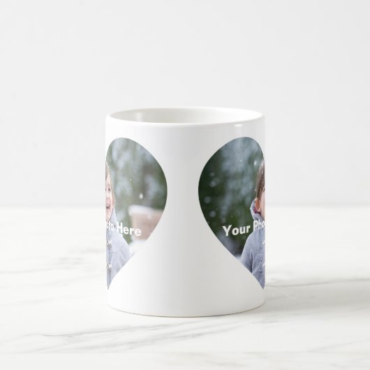 Personalisierte Herz-Shaped Foto Tasse (Mittel)