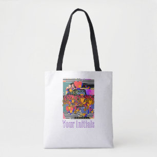 Personalisierte Herzen Blumen Sterne Tasche