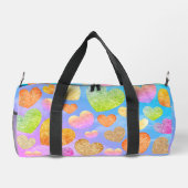 Personalisierte Herzen in der Sky Small Duffle Tas Duffle Bag (Rückseite)