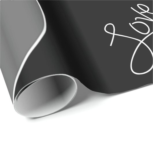 Personalisierte Herzen und Blume Chalkboard-Hochze Geschenkpapier (Rolleneckpunkt)