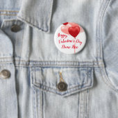 Personalisierte Herzen Valentinstag-Taste Button (Beispiel)
