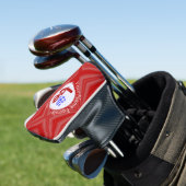 Personalisierte Herzenflagge der Roten LIEBE Golf Headcover (In Situ)