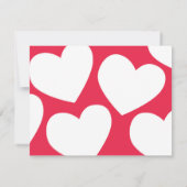 Personalisierte Herzkarte Mitteilungskarte (Rückseite)