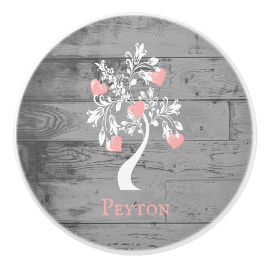 Personalisierte Herzklopfe Keramikknauf (Vorderseite)