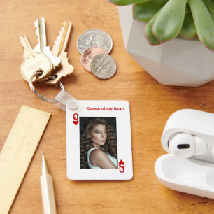 Personalisierte Herzkönigin Schlüsselanhänger