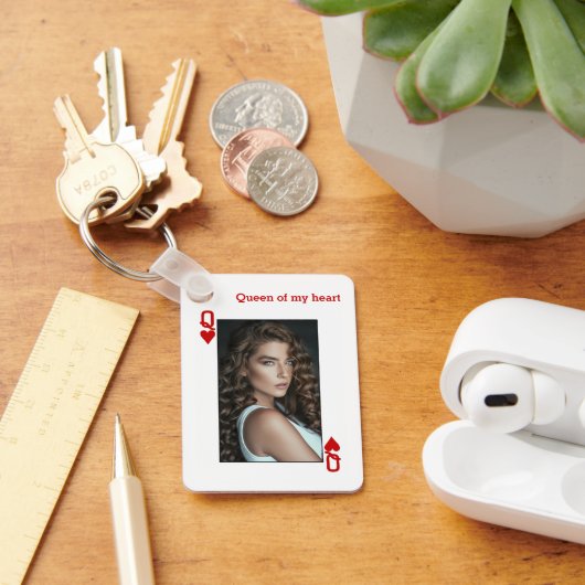 Personalisierte Herzkönigin Schlüsselanhänger (Schreibtisch)