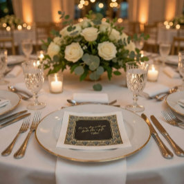 Personalisierte herzliche Liebesnotiz-Hochzeitsser Serviette