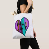 personalisierte Herzmonogramm-Tasche Tasche (Von Nahem)