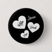 Personalisierte Herzmutter Button (Vorderseite)