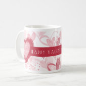 Personalisierte Herzvalentine-Tasse für Lehrer Kaffeetasse (Vorderseite Links)