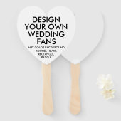 Personalisierte HERZWEISSWEISSE WEDDING-FANS (10) Fächer (Vorne und Hinten)