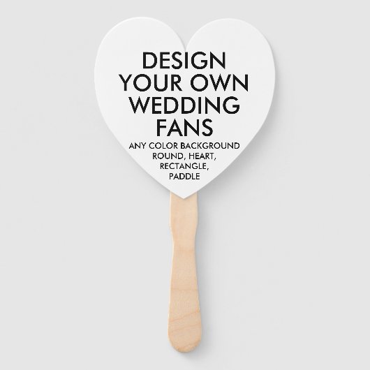 Personalisierte HERZWEISSWEISSE WEDDING-FANS (10) Fächer (Vorderseite)