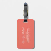 Personalisierte Heues & Imitate Gold Gepäckanhänger (Rückseite vertikal)