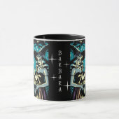 Personalisierte Hexe und Schwarze Katze Halloween Tasse (Zentrum)