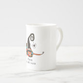 Personalisierte Hexenhut und Boot Porzellantasse (Vorderseite Rechts)