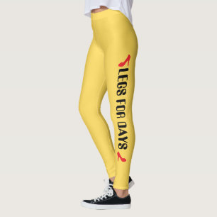 Personalisierte High Heel Aufschrift Gelb Leggings