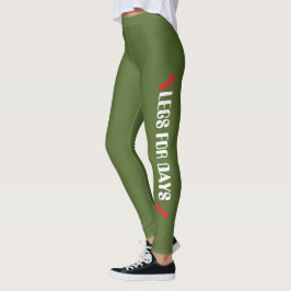 Personalisierte High Heel Aufschrift Grün Leggings